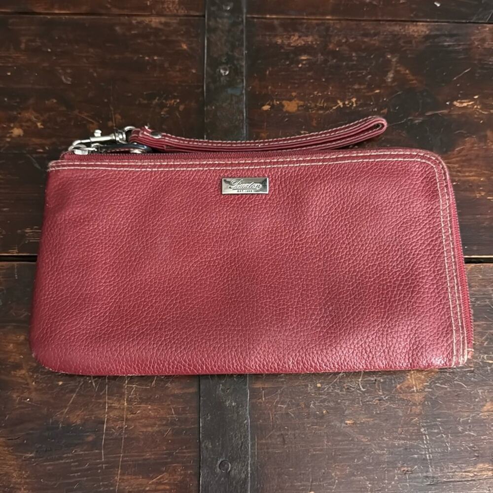 Brighton Red Leather Wristlet